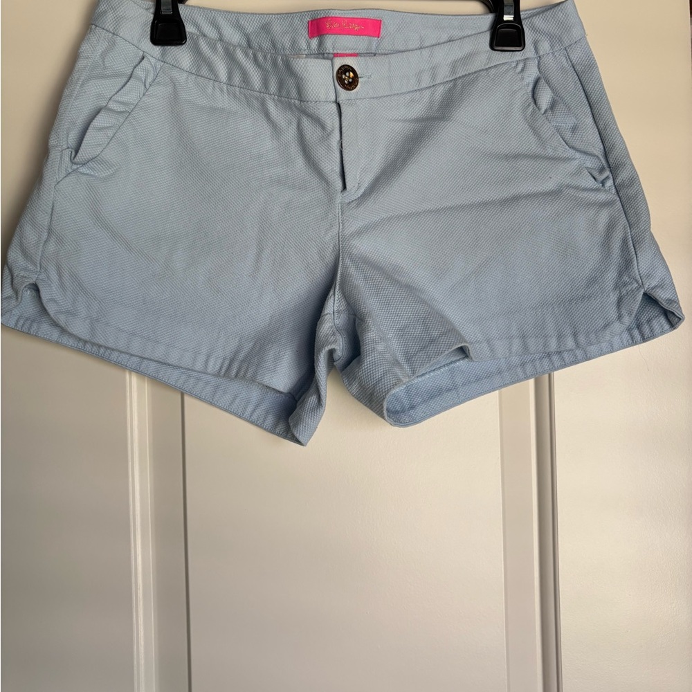 Lilly Pulitzer Light Blue Cotton Casual Shorts